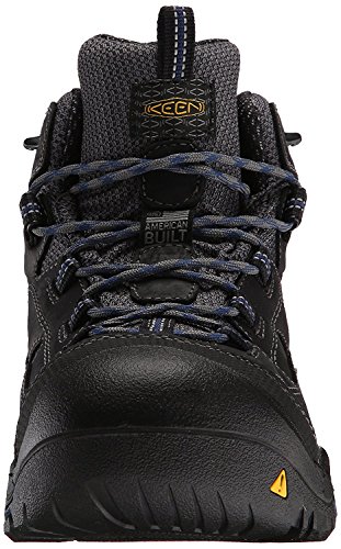 Keen Utility Men's Braddock Mid Soft Toe Waterproof Work Shoe, Raven/Estate Blue, 10.5 Wide Us #TOP1
