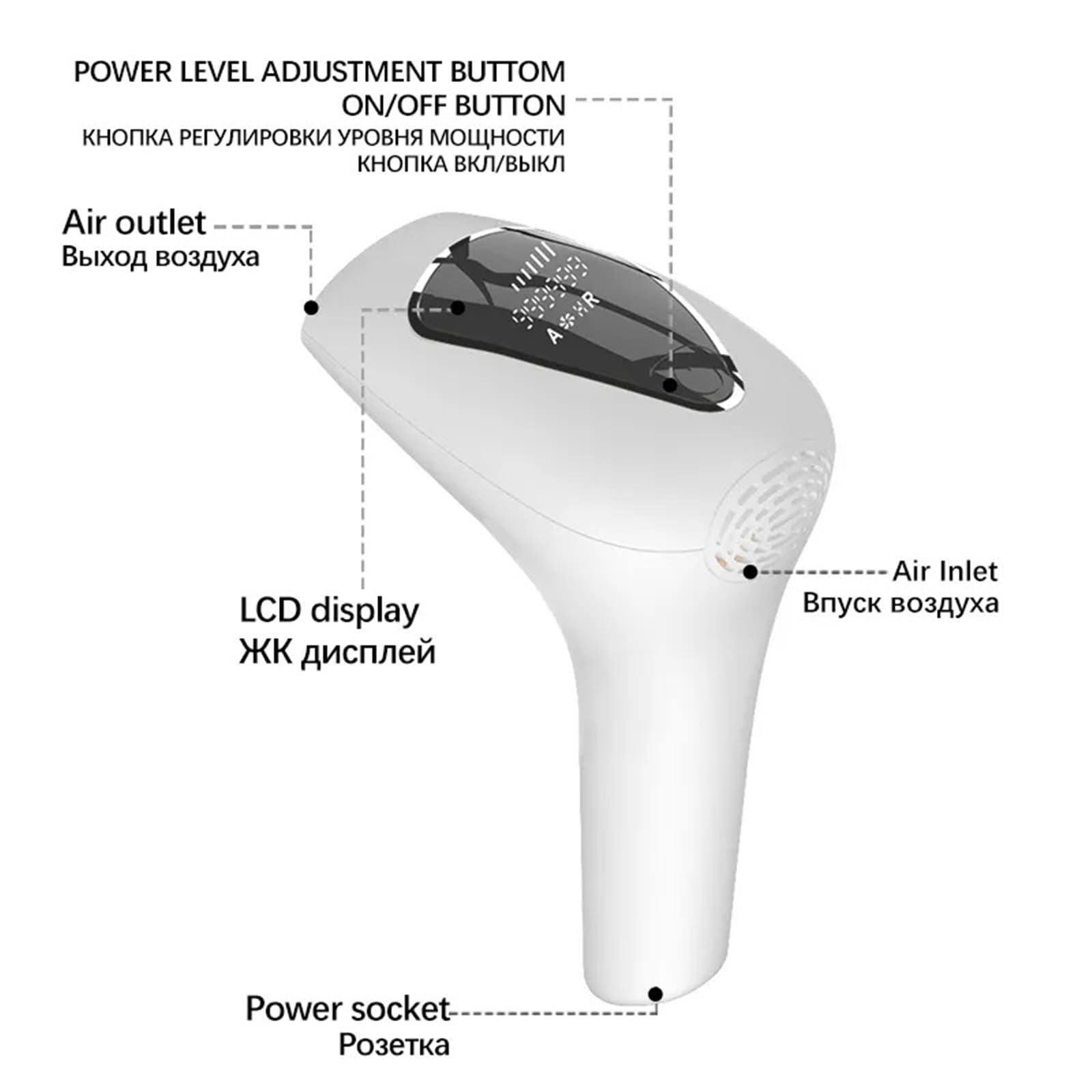 SUABON La depilación láser para Mujeres y Hombres Depilación láser indolora 999999 Flashes Depilación casera para Rostro y Cuerpo (Color : A)