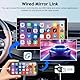 1 Din Autoradio mit Bildschirm mit Carplay & Android Auto - 10,1 Zoll IPS Abnehmbarer Touchscreen autoradio mit navi, Spiegelnder Link, FM Radio, Lenkradsteuerung + Rückfahrkamera + Mikrofon