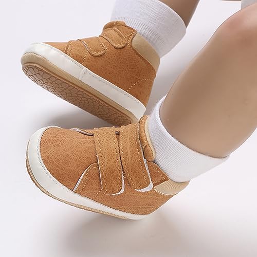 Image of E-FAK Baby Shoes Boys Girls Infant Sneakers Non-Slip Rubber Sole Toddler Crib First Walker Shoes