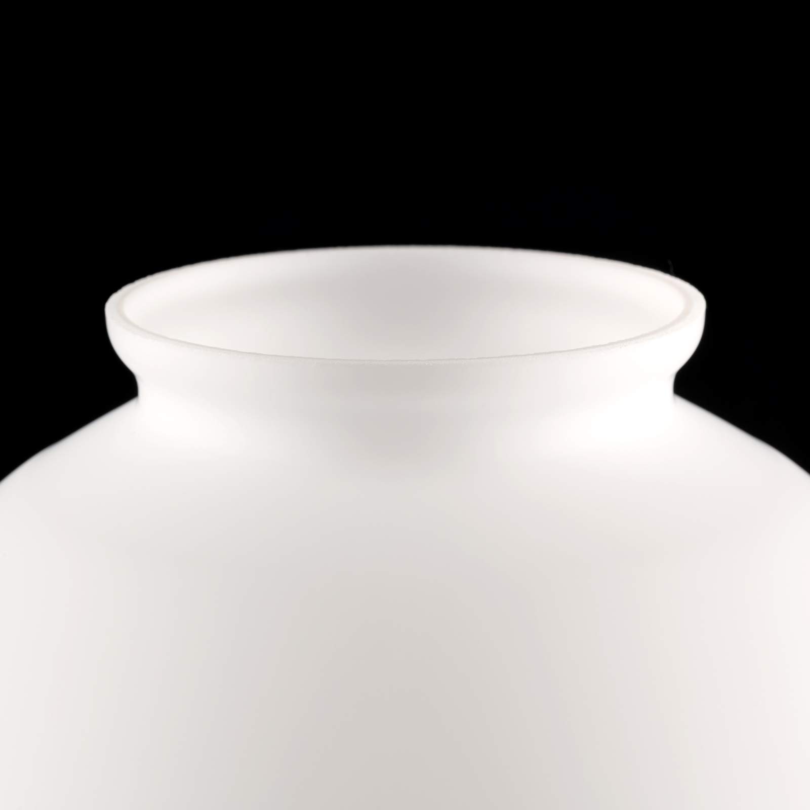Vetro di ricambio come paralume (Ø 250 mm), bordo obliquo 100 mm, sfera di vetro, opale, bianco opaco