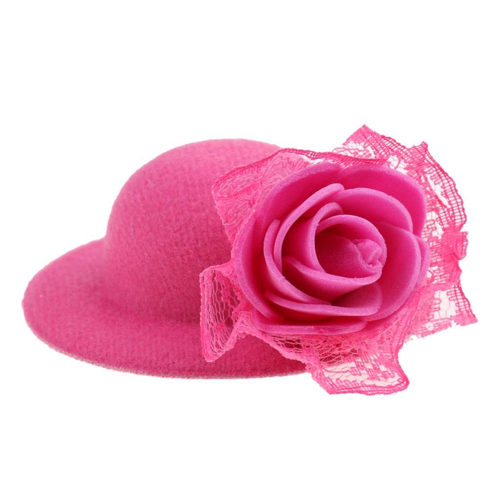 NIVAA Vintage Round Bowler Doll Hat Cap for28-30cm Doll Clothes Accs Pink-picture-32