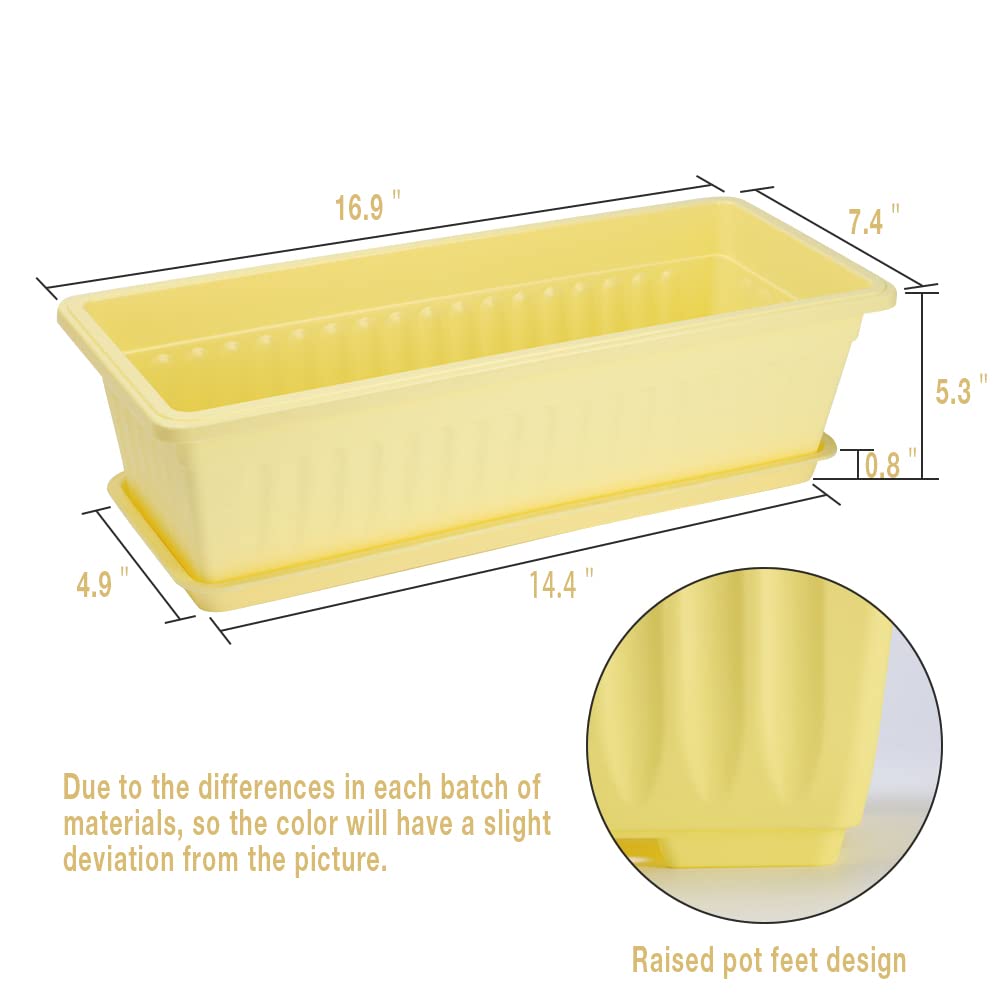 Amazon.com : HOXHA 6 Pack Window Box Planter, 17 inches Plastic