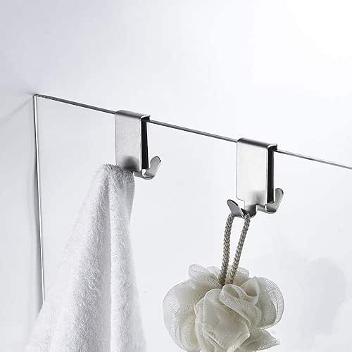 Double Hooks for Glass Shower Door, Towel Hooks Over The
