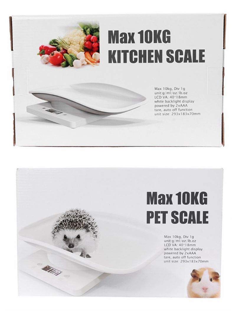 Balance numérique électronique LCD pour petits animaux de compagnie, balance de cuisine, mini balance de précision en grammes, balance de poids avec g/ml/oz/lb pour chiot, chat, hérisson, furet