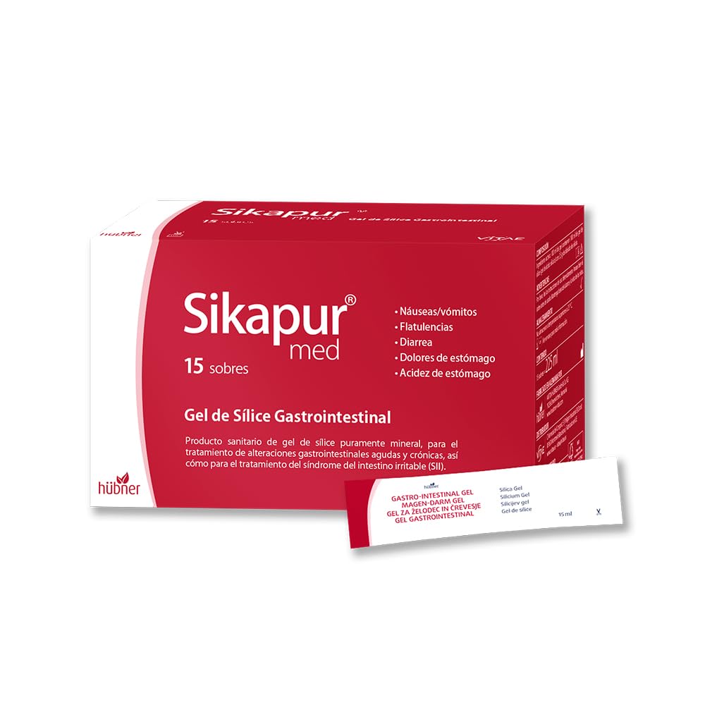 VITAE Sikapur Gastro 15 Sticks | Gel de Sílice para Alivio de Gases, Acidez y Malestar Estomacal | Tratamiento Digestivo Agudo y Crónico | Sin Gluten, Sin Lactosa y Vegano | Producto Sanitario