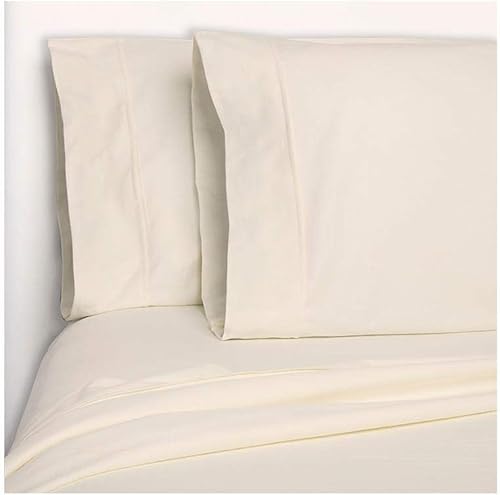 Member"s Mark - Juego de sábanas de franela 100% algodón, tamaño King, color marfil