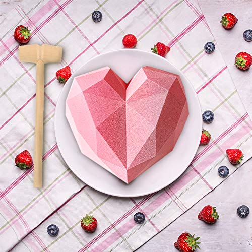 image for Patelai Diamond Heart Shape Silicone Cake Mold Chocolate Mousse Desser