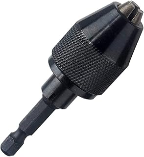 Eyech 0.3-6.5mm Keyless Drill Chuck Conversion Tool,1/4 Hex Shank Quick Change Adapter Converter Chuck for Electric Screwdriver Impact Driver Adaptor