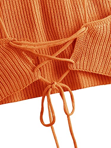 SweatyRocks Women's Sleeveless Space Dye Knit Camisole Criss Cross Backless Crop Top3