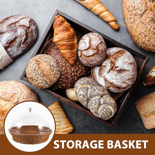 Cesta de panadería elegante en material acrílico con tapa limpia 4