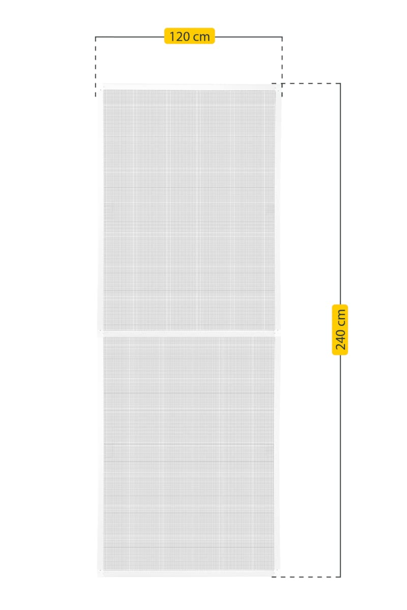 Schellenberg 70044 Fliegengitter Fenster bodentief Premium, Insektenschutz Fenster mit Rahmen aus Aluminium, 120 x 240 cm, Weiß