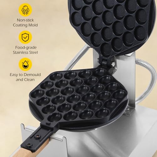 Image of Dyna-Living Bubble Waffle Maker 1400W Commercial Bubble Waffle Iron
