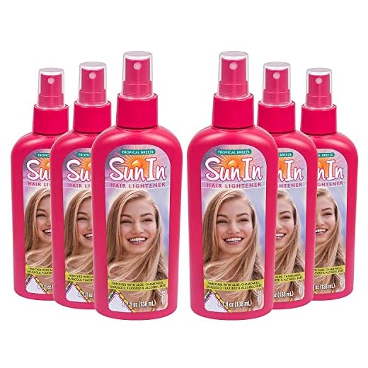 Sun In Original Spray-In Hair Lightener, Tropical Breeze , 4.7-Ounce Bottles (Pack of 6)