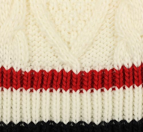 Tommy Hilfiger Women's Cable With Stripe Scarf4