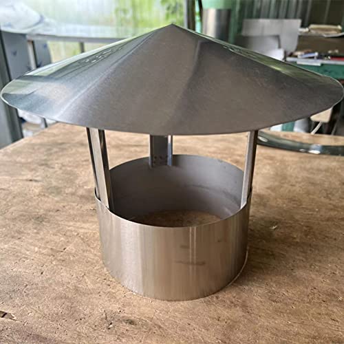 Protector de chimenea de acero inoxidable contra lluvia y revocos 3