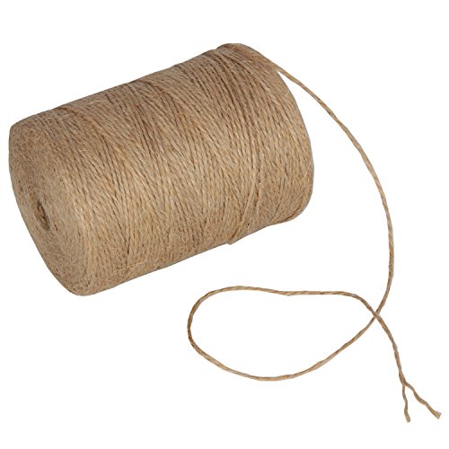 XiangGuanQianYing 984 Feet Natural Jute Twine Hemp String Christmas Twine String Packing Materials