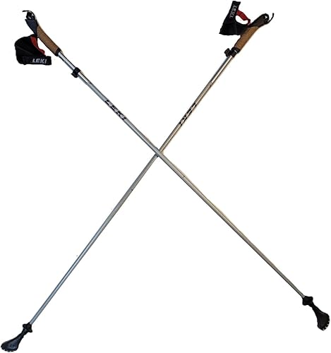 LEKI Nordic Walker Platinium Limited Edition Carbon Series 49.2 in Plata