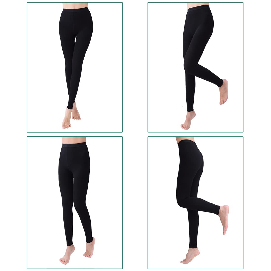 Legging de compression médical pour femme, 20-30 mmHg, collants de compression pour varices, gonflement, lymphœdème, sans pieds, noir, XL