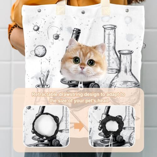 Transportadores cómodos para mascotas de lona resistente con estampado de química 4