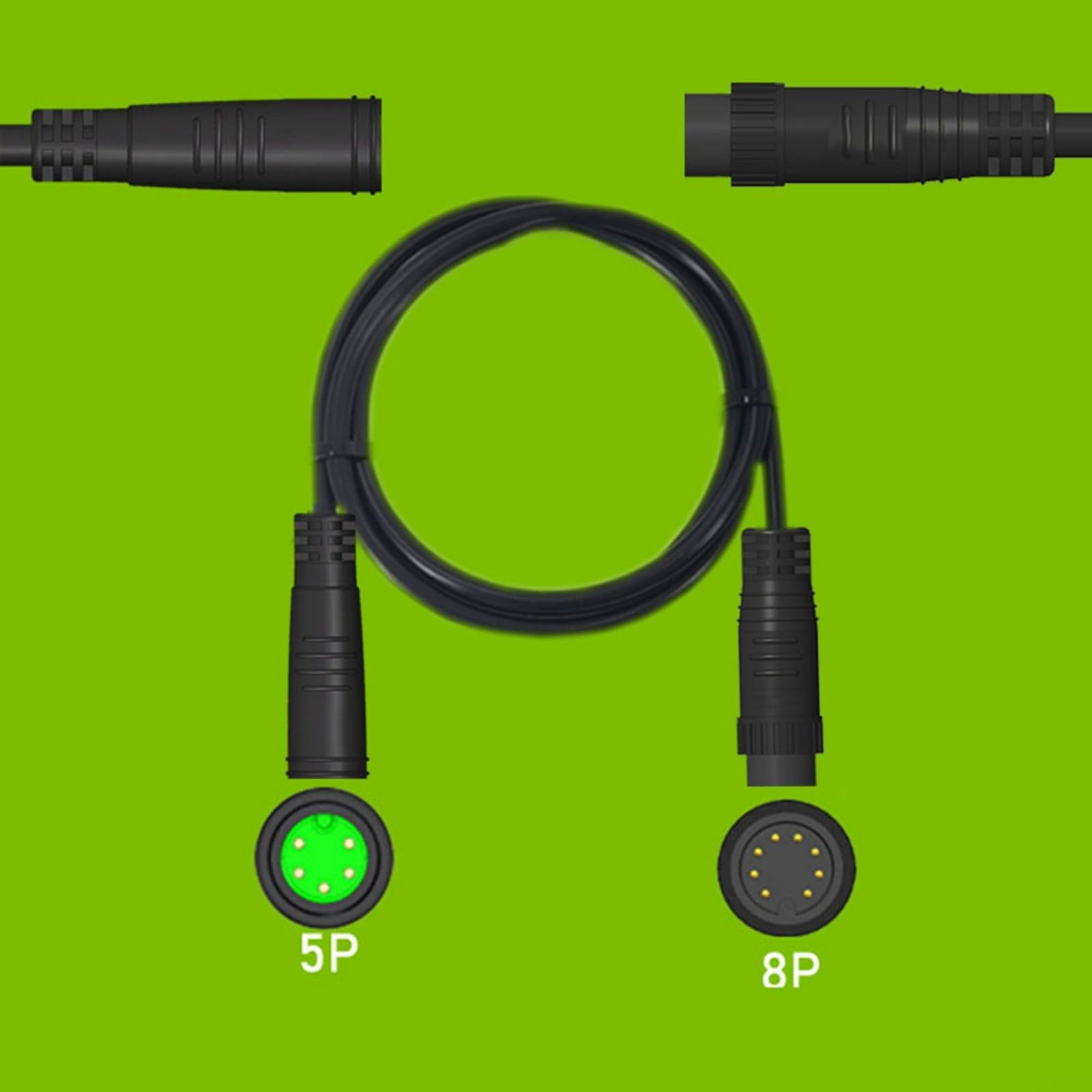 Ebike, cavo di prolunga impermeabile da 8 pin a 5 pin per bicicletta elettrica serie KT, adattatore da 1000 mm