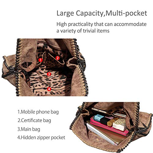 ZIYUEZIKUN Umhängetaschen für Frauen Damen Kette Umhängetasche Kettentasche Taschen für Damen Casual Handtasche große Hobo Schultertasche (Schwarz)