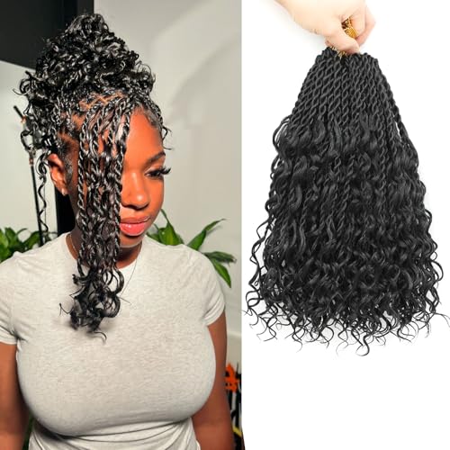 Senegalese Twist Crochet Hair with Curly Ends - 12...