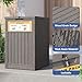 LHBGO Upgrade 48 Gallon Package Delivery Box for Outside with Sticker Sign, Large Resin Outdoor Package Drop Box For Porch, Outdoor Storage Box with Lockable Secure