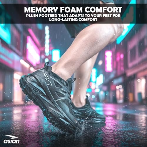 Image of ASIAN Quantum-24 Men's Running Shoes | KPU & Breathable Knit Upper, Energy Return Sole, Memory Foam Cushioning, High Grip Traction, Stylish Lightweight Sneakers