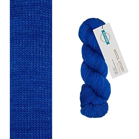 Estako Wool Story Hand Painted 100% Superwash Merino Wool. Super Fino (1) / 3.52 Oz - 100 gr / 382 Yard - 350 mt (7828 - Princess Blue) Cover
