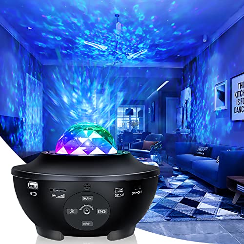 Galaxy Projector Star Projector Ocean Galaxy Light with Remote Control Galaxy 360 Pro Projector Galaxy Light Projector with Bluetooth Speaker, Galaxy Projector Lights for Bedroom Baby Kids Adults