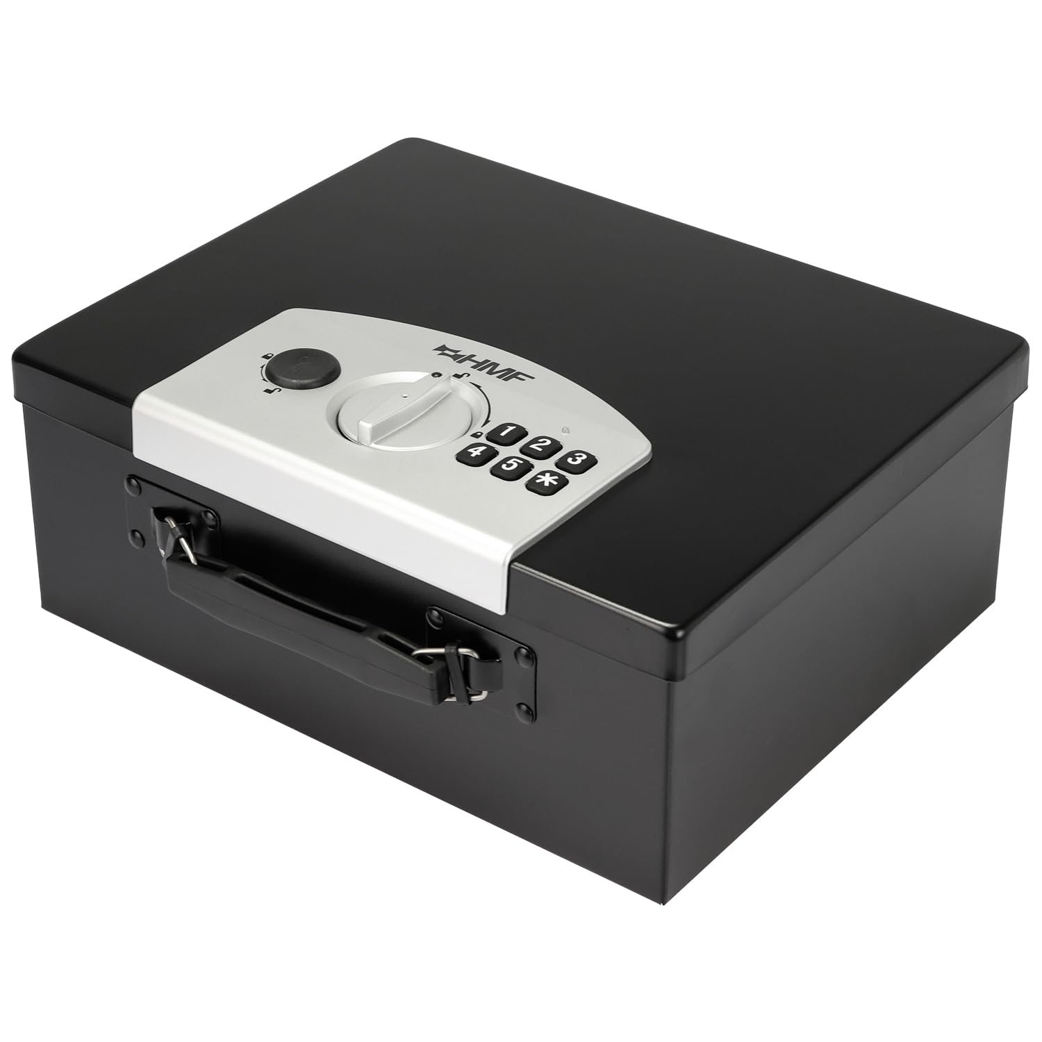 HMF 1006-02 Safe for Documents, Cash Deposit with Electronic Lock, 32.5 x 25.5 x 12.5 cm, Black