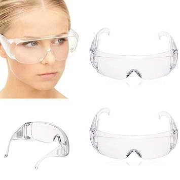 gootrades over-Safety Polycarbonate Anti-Fog, Anti-Scratch, UV400 Protection Lightweight, Side Shields, Wraparound Lens Protective Goggles/Glasses for Work, Eye Protection, Clear