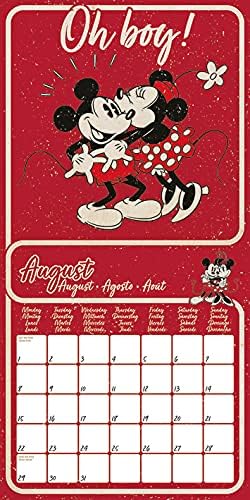Disney Mickey Mouse & Minnie Mouse Calendar 2022 - Month to a View Planner 30cm x 30cm - Official Merchandise