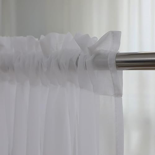 Miniatura 6 de PHILEASY Cortinas traslúcidas para la ventana de 78 in de largo, 52 in de ancho, 2 paneles de cortinas traslúcidas, panel de bolsillo para la barra