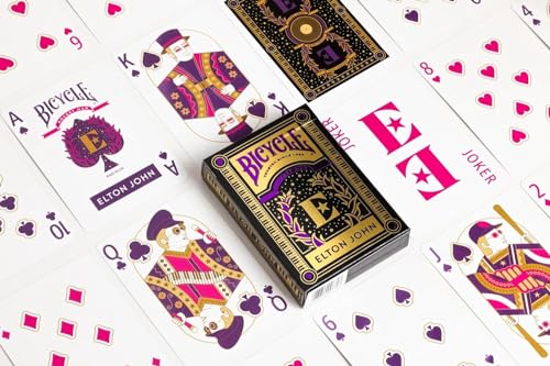 Image of Bicycle Elton John - 54 Playing Cards - Iconic Game - Magic /Magic Card, Yellow