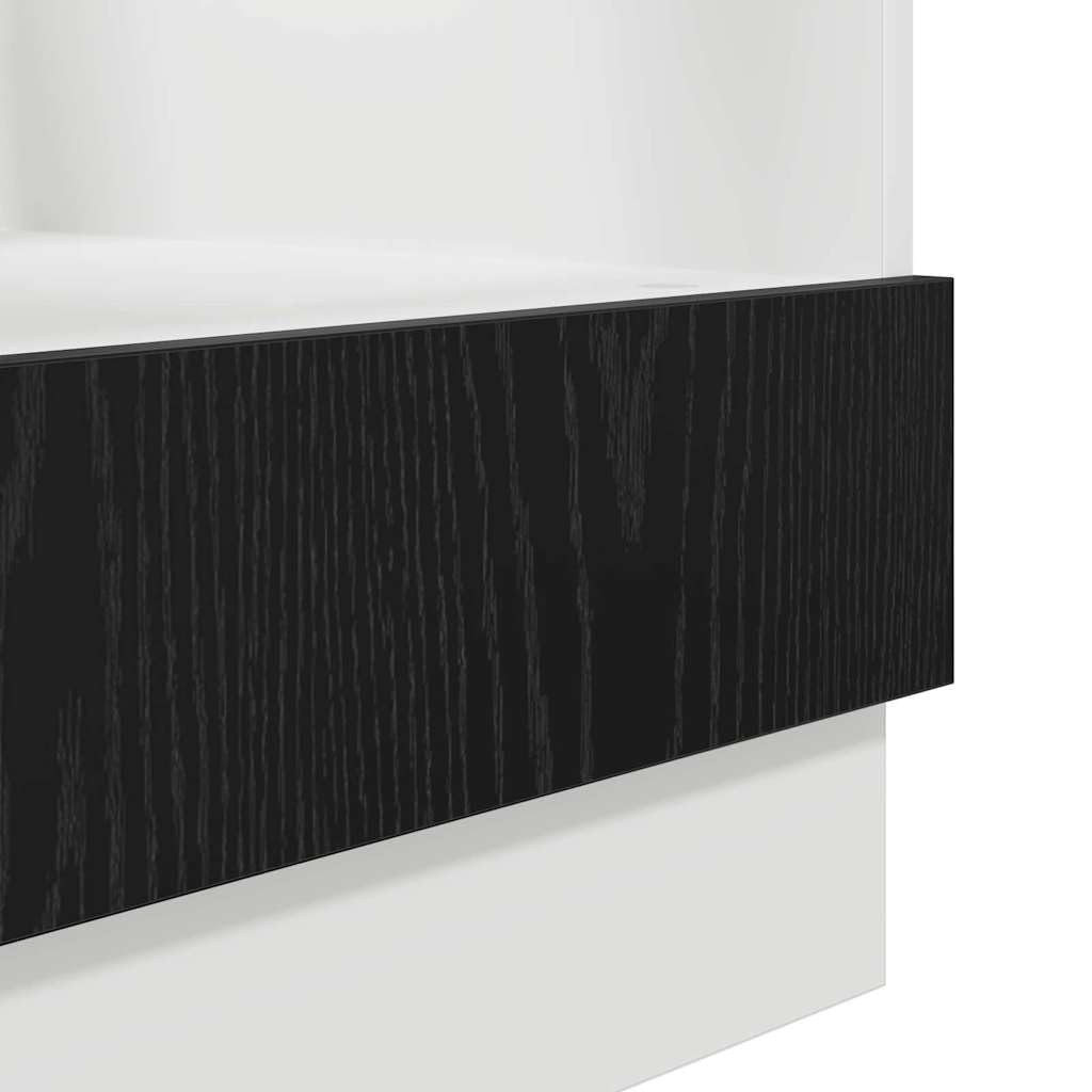 vidaXL Armoire Suspendue avec Stockage Chêne Noir 60 x 46 x 81,5 cm, Armoire de Cuisine Moderne, Design rectangulaire, Grand Espace de Rangement, matériaux résistants, Style Contemporain