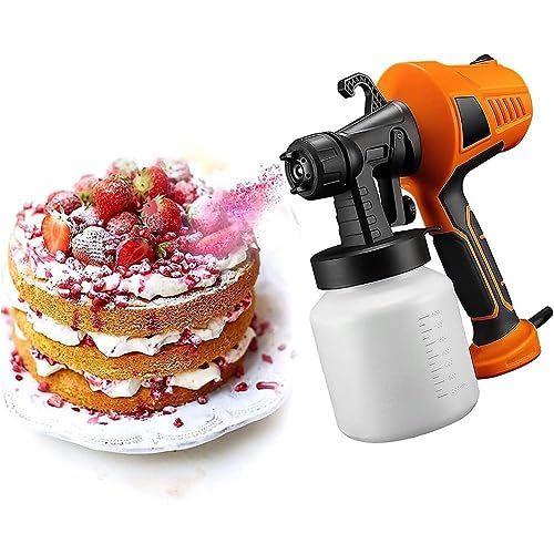 Chocolate Spray Gun Cake Decorating Kit - 500W Electric Dessert Paint Sprayer with 3 Patterns for Pastry Cake Decor Baking & Latex Paint - Household Use