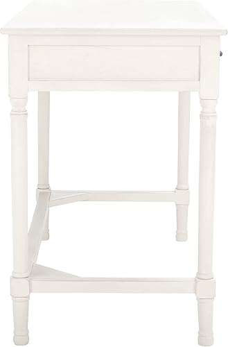 Miniatura 13 de SAFAVIEH Home Collection Mckinlee - Mesa de escritorio de oficina con 2 cajones, color blanco envejecido Blanco gastado,gris