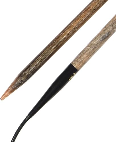 Miniatura 2 de Lykke Driftwood agujas de tejer circulares 40 pulgadas, Madera, talla 8