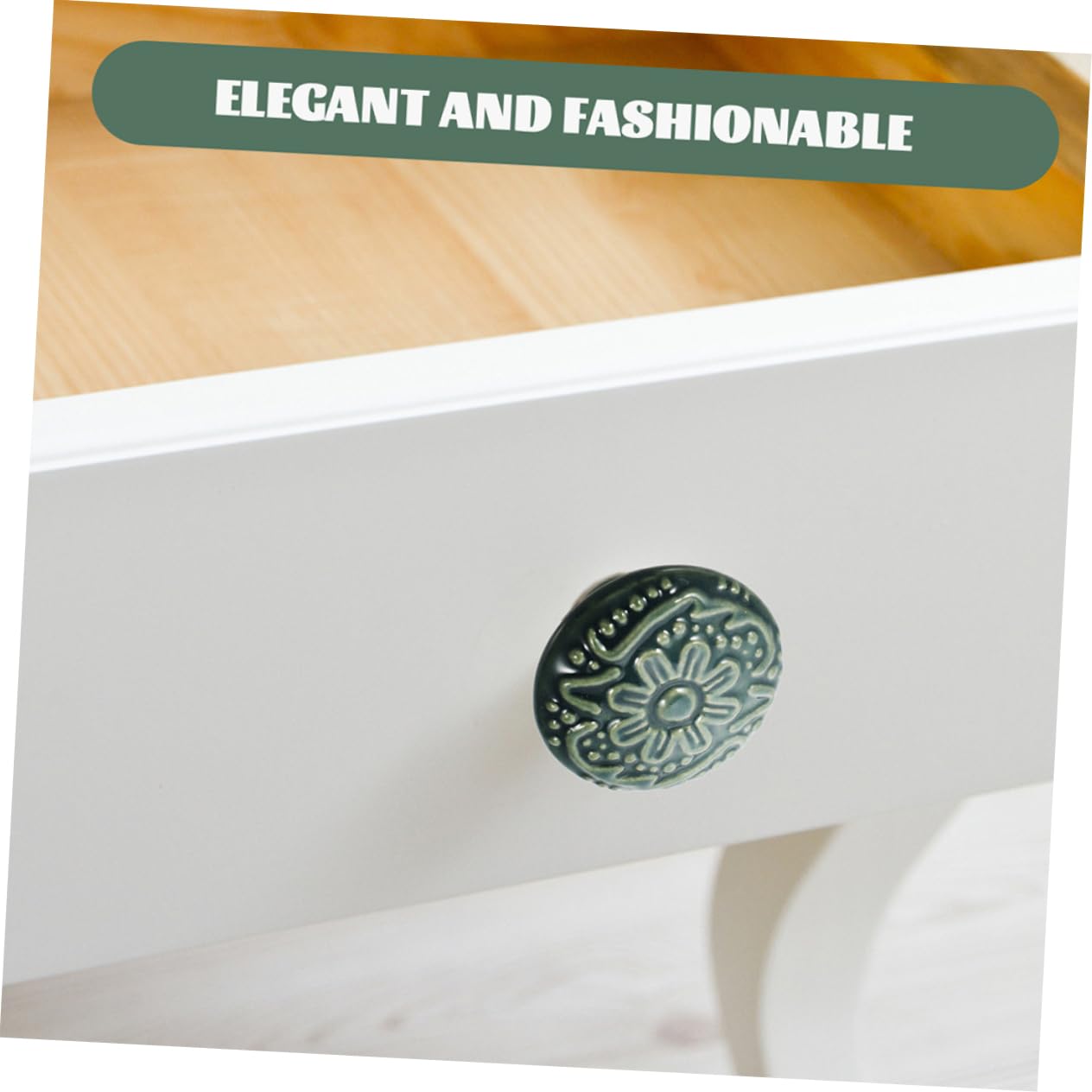 Mikikit 40pezzi Pomelli Ceramica Per Armadi Maniglie Decorative Per Mobili Stile Retro Facile Installazione Sfumato Perfetti Per Casa e Ufficio