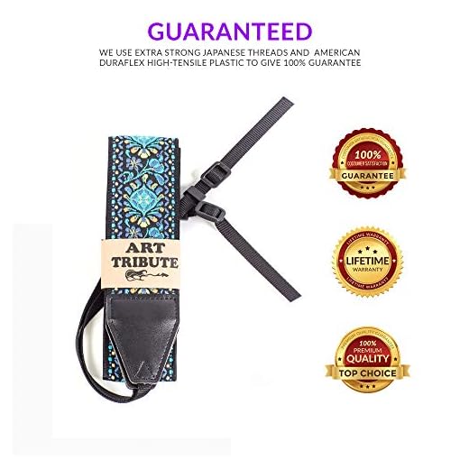Blue Woven Vintage Camera Strap Belt For All DSLR Camera. Embroidered Elegant Universal DSLR Strap, Floral Pattern Neck Shoulder Camera Strap for Canon, Nikon,Pentax, Sony, Fujifilm and Digital Camera - Image 6