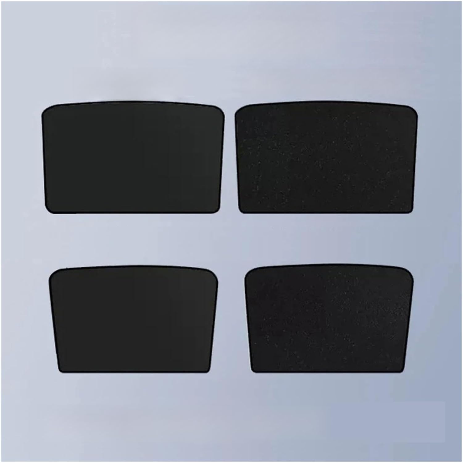 Sunroof Sunshades Fit for Tesla Model 3+ Highland 2024 Ice Crystal Cloth Buckle Skylight Sun Shade Front Rear Glass Model3 Accessory Car sunroof Shade(for M3 2024 Black)