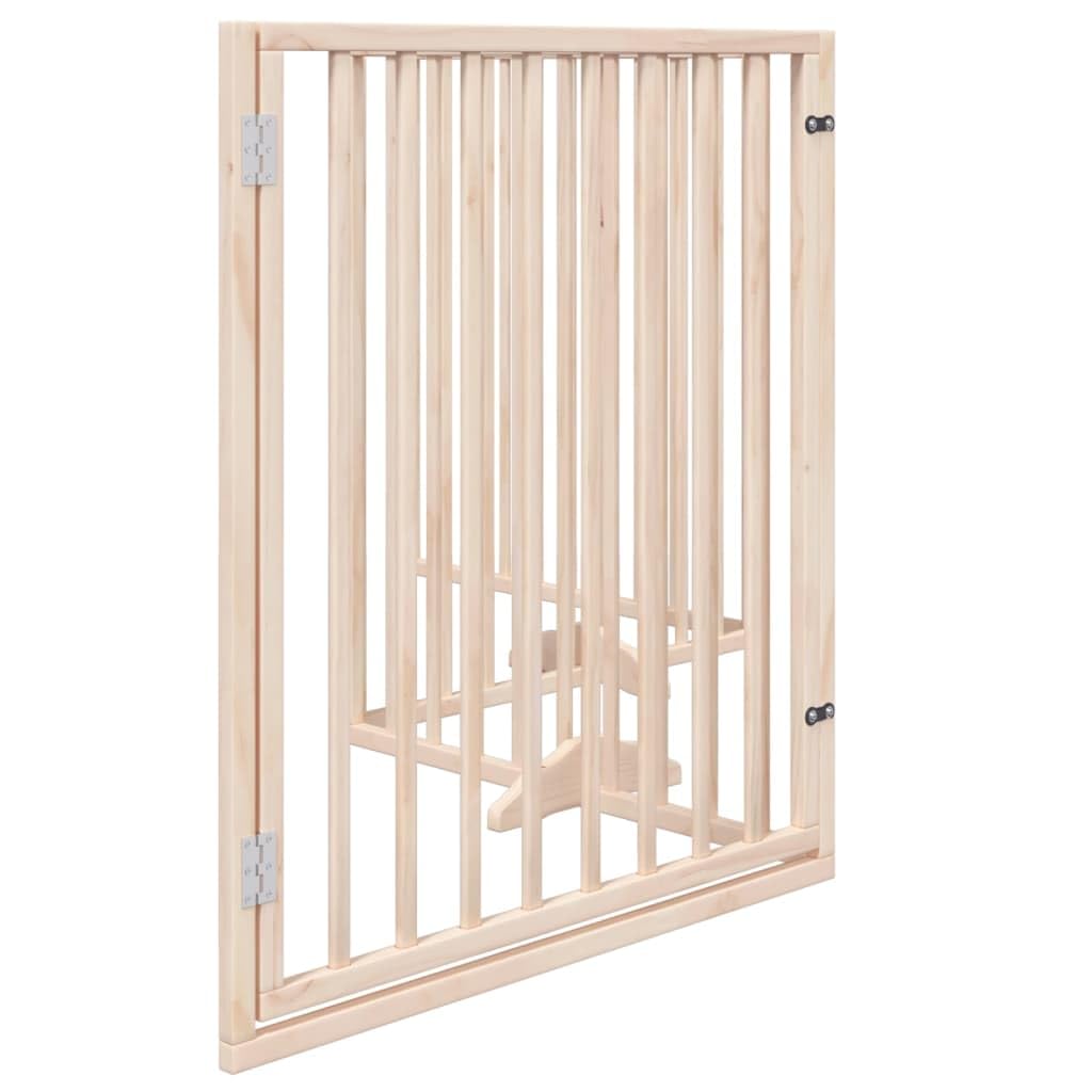 Cancello per Cani 4 Pannelli 320 cm Pioppo