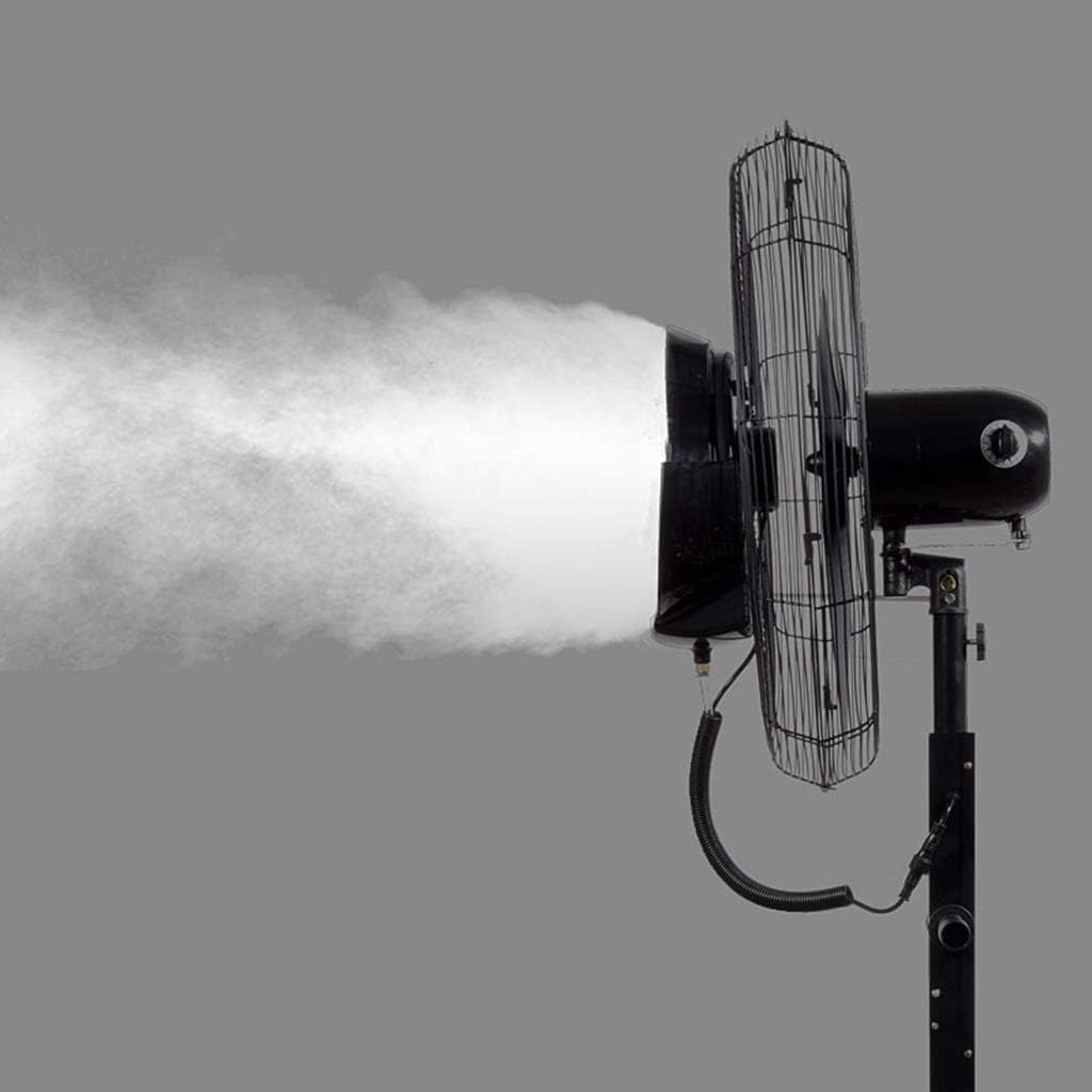 42L Large Pedestal Fan, Industrial Spray Fans Misting Humidification Water Cooling Commercial Stainless Steel Spray System