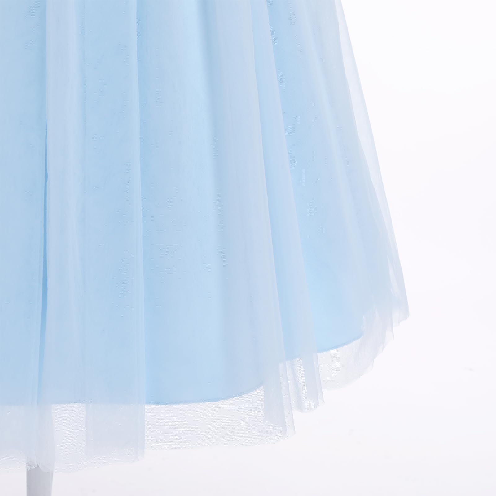 Odizli Abito da ragazza floreale per bambini, senza maniche, scollo a V, principessa floreale, abito in tulle