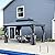 Domi 12'x14' Hardtop Gazebo Canopy,Outdoor Aluminum Gazebo with Galvanized Steel Double Roof,Permanent with Drainage System,Curtain and Netting Included,Grey
