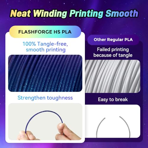 Image of FLASHFORGE Chameleon Rapid PLA Filament 1.75mm Nebula Purple, PLA Color Shift High Speed 3D Printer Filament, Max 500mm /s Fast Printing, Display Shimmering Effects from Various Angles and Light