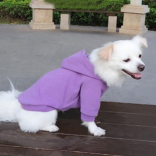 HuaLiSiJi Dog Hoodie Dog Sweatshirt Warm and Lightweight, With a Soft Texture, Elasticity Easy to Wear and Bright Colors (Purple, S) - Image 4