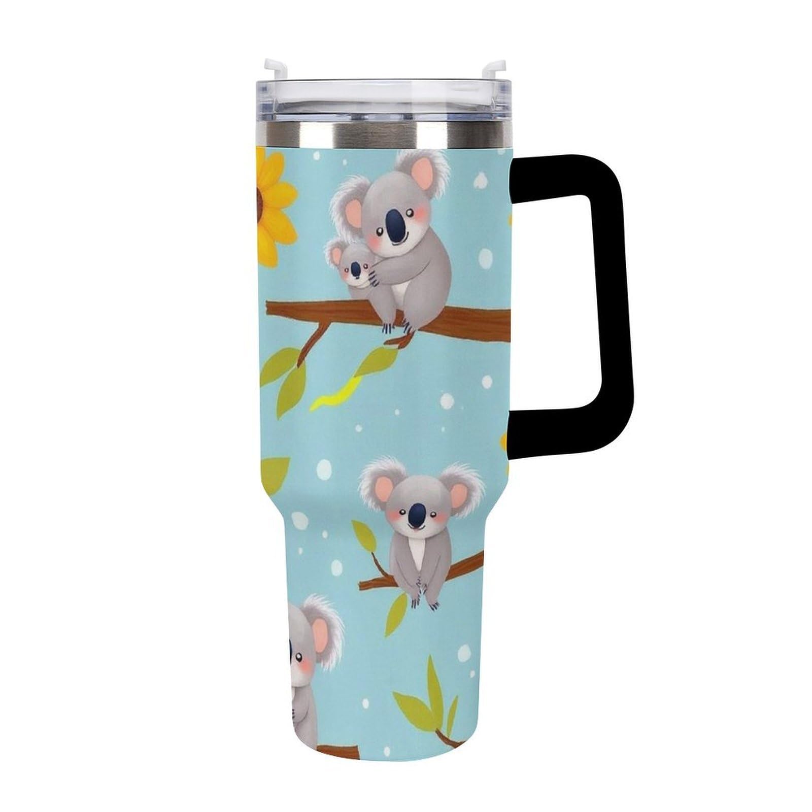 Tasse isotherme pour femme au motif koala pour illuminer vos pauses café matinales